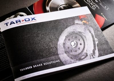 Recycled landscape brochure for Tarox Brake Solutions