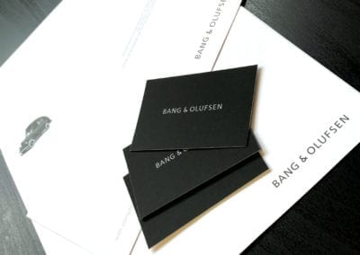 Stationery package for Bang and Olufsen